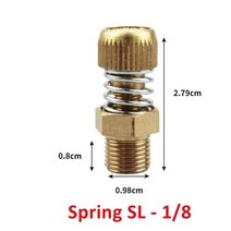 황동 머플러 빠른 배기 공압 소음기 공기 유량 조절기 포함 스로틀 밸브 STL, [02] 5PCS, [05] Spring SL 1l8