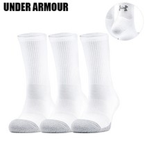 언더아머 언더아머 히트기어 크루 3팩 1346751_100, M