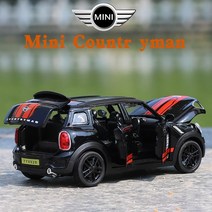1:32 mini countryman diecast alloy metal car model for mini coopers model pull back car toy cars 미니어, 매트 블랙
