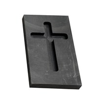 FCSHOP 흑연 주입 형 도가니 녹는 주조 정제 DIY 골드 실버 스크랩 귀중한 합금/금속/알루미늄/보석/황동/백금 아연, 작은 십자가, 검정, 석묵