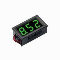 디지털 전압계 DC 4.5V 30V 전압 패널 미터 6V 12V Electromobile 바이크 오토바이 자동차에 대 한 빨간색/파란색/녹색, 02 Green_01 4.5V-30V Two Wire