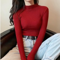 이너셔츠 이너니트 가을 여성 스타일리쉬 많다 색 슬림핏 솔리드 무지 스몰 폴라 얇은 762537708