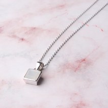 트레죠 문스톤 6월탄생석 천연 원석 실버 목걸이