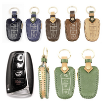 [Frz 현대B] 맥스크루즈 더뉴맥스크루즈 스마트키케이스 4버튼 수제 천연 가죽 키 케이스 차키 홀더 커버 각인 자동차 첫차 선물, 내츄럴브라운