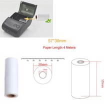 카드단말기용지 5개/몫 열 영수증 용지 롤 모바일 POS 58mm 프린터 많은 57x30mm, 한개옵션0