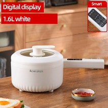 전기냄비 멀티쿠커 전기쿠커 라면포트 스마트 다용도 만능 캠핑 기숙사 700w 요리 휴대용 밥솥 multicooker 세라믹 라이너 프라이팬 단일 블 레이어 1.6l, 똑똑한