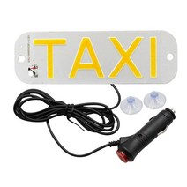YSY 화이트 LED 사인 데코 자동차 창문에 택시 플래시 후크 DC12V 충전기 인버터 라이트 램프 코브 (옐로우) M147657, Yellow