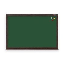 [보드뱅크]법랑칠판 암선 40x30 무늬목프레임(웬지)