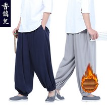 루즈핏 승복 플리스 바지 승려복 명상원 단식원 옷, 상세이페이지 참고, S 신장 155160 라이트 그레이 플리스