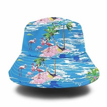 Pehede Camouflage Bucket Hat Double Side Army Hunting Reversible Sun Beach Travel Cap Fisherman Hats, Flamingo1