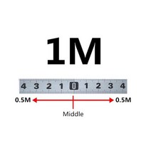 1-5M 스테인레스 스틸 스티커 스케일 목공 가이드 레일 접착제 금속 눈금자 미터법과 자체 접착 테이프 측정 플랫 플레이트, [10] Midpoint 1M, 10 Midpoint 1M