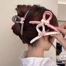 리본 아크릴 빅사이즈 집게핀 3colors