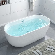 아크릴 이동식 독립형 욕조 욕실 독립욕조 타원형 펜션 이동식욕조 성인욕조 스파 프리스탠딩, ≈1.2m, A