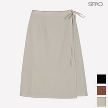 스파오 베이직 A라인 미디 랩스커트 SPWH938G63
