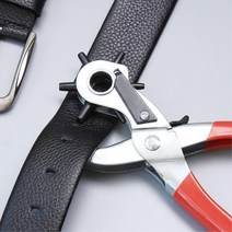 가죽벨트 구멍뚫기 펀칭기 1+1 구멍가위 목공 가방끈 가죽구멍뚫기 홀펀치, 1개, E다용도롤링펀칭기