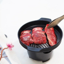 1인 미니 화로 주물 스텐 세트, 03.삼겹살그릴팬세트