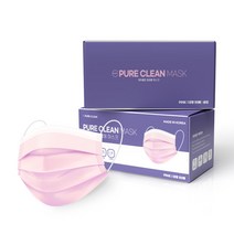 퓨어클린 일회용마스크 2BOX 대형핑크, 100매입