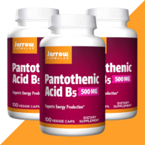 자로우 포뮬러스 판토텐산 비타민 B5 500mg 100캡슐 3통 Pantothenic B5, 100정, 1개