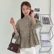 주디앤 여성 티아나 퍼프 소매 블라우스