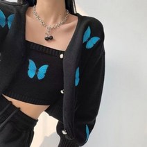 캐시미어 트위드 가디건 부클 노르딕 니트 레트로 나비 카디 건 여성용 스웨터 패션 럭셔리 자르기 탑 코트 조끼 한국 의류 도매