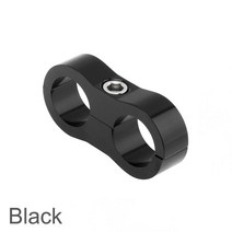 유수분리기6AN 호스 분리기 클램프 연료 라인 장착 3/8 호스/브레이크 라인/워터 파이프 용 알루미늄 피팅, 01 Black