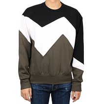 NEIL BARRETT 20FW 닐바렛 ZIGZAG 패턴 맨투맨 (블랙/카키) PBJS664 P521S 2842