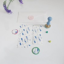 실링왁스 양면테이프 씰링왁스 원형스티커 23mm 28mm, 실링왁스 원형스티커1매/23mm