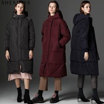 [쉬즈미스(SHESMISS)] 심플 크러시 소매 시보리 오리털 다운코트 (택가격:428000원)