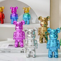 당일배송 베어브릭 곰돌이장식 28CM 35CM 50CM 대형 및 소형 피규어 집들이 개업 센스있는 선물 거실 인테리어 소품 세라믹 도자기 대형 저금통, 핑크
