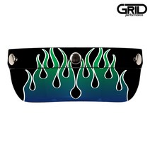 덱스톤 500TX 선바이져 불꽃 데칼 스티커 (10 불꽃 그린 블루), 1개