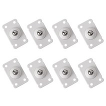 가구에 4PCS 바퀴 스테인레스 스틸 롤러 자기 접착제 캐스터 홈 강력한 내 하중 유니버설 휠, 02 8pcs