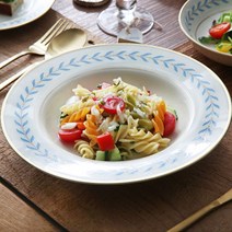SSAK157 시라쿠스 로렐리프 파스타접시 파스타볼 22cm 1P 하늘땅팡, 블루로렐리프