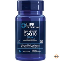 라이프익스텐션 유비퀴놀 CoQ10 100mg 60정, 100mg, 30카운트(1팩)