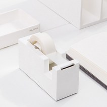 DELI 델리 누사인 테이프 디스펜서 테이프 커터기, 화이트(NS121)