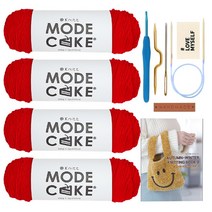 [니뜨] 모드케이크(100g) 뜨개실 x 4볼 + DIY 세트, 09_레드