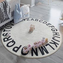 알파벳 거실 아이방 원형 러그 카페트 컬러 3종