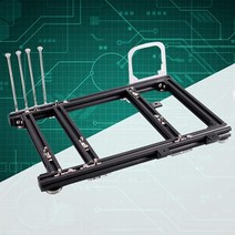ATX 컴퓨터 오픈 에어 케이스 브래킷 알루미늄 DIY 베어 프레임 지원 그래픽 카드 PC 오픈 프레임 테스트 벤치 ATX 미니 컴퓨터 케이스 DIY 모드 베이스 스탠드, 14x10.4x6.1