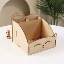 기타 MDF 고양이 3구연필꽂이 DIY 60개[낱개수량확인]
