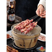 1인용 일본 미니 도자기 화로 석쇠 원형 그릴 19-25cm, 숯불난로 25cm 세트 - 초대형