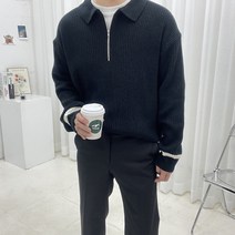 스트릿제이 하찌 카라 오픈 니트