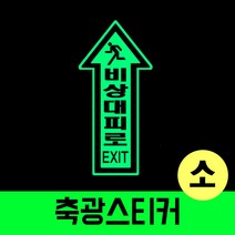 화살표 바닥용 비상 반사 스티커 안전용품 야광 표시 축광 시트 위치알림 소, E타입적색음각