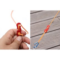 S형 스토퍼 텐트 타프 스트링 로프 길이조절 끈 지지 설치, 대형