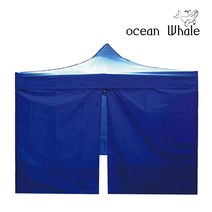 오션웨일 접이식 야외 천막 3x3 ABC세트 (지붕+프레임+심플바람막이4면) 포장마차 캐노피 행사용천막, (ABC세트)브라운
