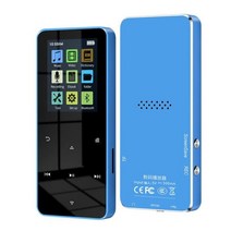 블루투스 스피커 터치 키가 있는 MP3/MP4 플레이어 라디오 FM 녹음 기능이 8GB 16GB HiFi 금속 미니 휴대, [03] blue