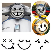 발통마켓 (당일발송) 스쿠터 헤드 라이트 스티커 베스파 슈퍼커브 표정 얼굴, 4번하트뿅뿅