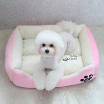 애견방석 사각 쿠션 고양이 강아지마약방석, 로즈핑크