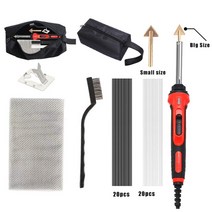 전기인두 납땜인두기 50w100w 자동차 범퍼 수리 유 110v220v 가죽 다림질 도구 용접봉과 플라스틱 smoothe 도구 8, 100w 기본 세트, 유럽 ​​연합
