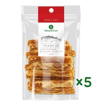 네츄럴코어 대구스틱 90g 강아지간식, 5팩, 치킨 대구스틱