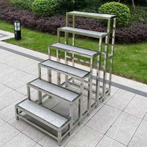 대형 스테인리스 발판 논슬립 작업판 산업용 철제, 폭 80cm 깊이 115cm 높이 115cm