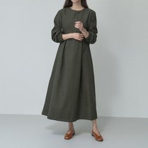 디어제인 앞뒤 핀턱 루즈핏 롱원피스 v00040